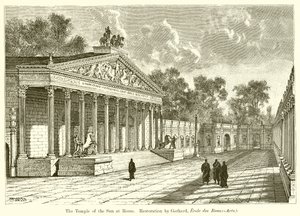 Auringon temppeli Roomassa. Restaurointi Gerhard, Ecole des Beaux-Arts) tekijältä English School