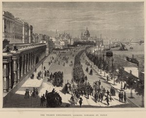 Thames Embankment, katsot kohti St Paulsia tekijältä English School