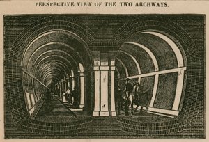 Thames-tunneli: perspektiivinäkymä kahdesta kaaresta tekijältä English School