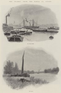 Thames, Towerista Iffleyyn (litho) tekijältä English School
