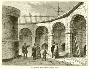 Tower Menagerie noin 1820 tekijältä English School