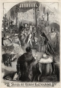 Oikeudenkäynti Aragonian kuningatar Katariinaa vastaan vuonna 1529, Henrik VIII:n ensimmäinen vaimo, jonka avioliitto kuninkaan kanssa mitätöitiin - Proces de Catherine d