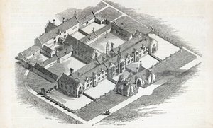 Union Workhouse pystytetään Canterburyyn, The Illustrated London News, 7. marraskuuta 1846 tekijältä English School