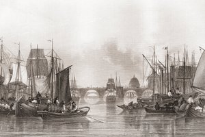 The Upper Pool, Pool of London, River Thames, Lontoo, Englanti tekijältä English School
