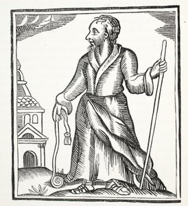 Vaeltava juutalainen, kuvitus John Ashtonin kirjasta Chap-books of the Eightenth Century, pubi. 1882