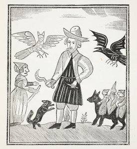 The Witch of the Woodlands, kuvitus John Ashtonin kirjasta Chap-books of the Eightenth Century, pub. 1882 tekijältä English School