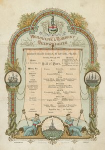 The Worshipful Company of Shipwrights Summer Court Dinner (chromolitho) tekijältä English School