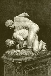 Painijat. Marmoriryhmä Uffizin galleriassa Firenzessä (kaiverrus). tekijältä English School