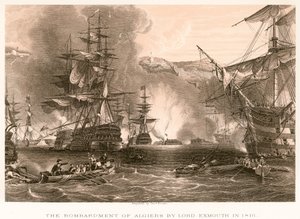 Lord Exmouth pommitti Algeriaa vuonna 1816 tekijältä English School