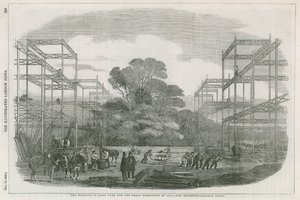 Lontoon Hyde Parkissa sijaitseva rakennus vuoden 1851 suurta näyttelyä varten tekijältä English School