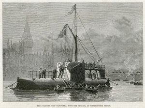 Sylinterialus Cleopatra obeliskin kanssa Westminster Bridgellä tekijältä English School