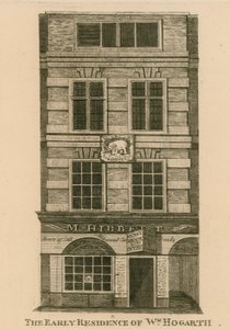 William Hogarthin varhainen asuinpaikka, Fenchurch Street, Lontoo tekijältä English School