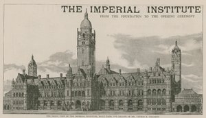 Etunäkymä Imperial Institutesta, joka on rakennettu Thomas E Collcuttin suunnitelmista tekijältä English School