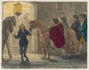 Shakespearen vaatimaton tilanne (värillinen kaiverrus) tekijältä English School