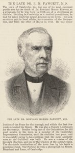 Edesmennyt tohtori Rowland Morris Fawcett, MD (kaiverrus) tekijältä English School