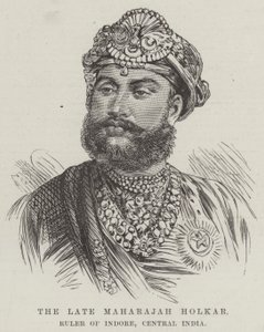 Edesmennyt Maharaja Holkar, Indoren hallitsija, Keski-Intia (kaiverrus) tekijältä English School