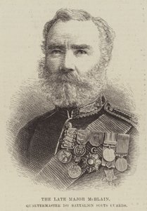 Edesmennyt majuri McBlain, Scots Guardsin 1. pataljoonan komentaja (kaiverrus) tekijältä English School