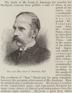 Edesmennyt herra Louis J Jennings, kansanedustaja (kaiverrus) tekijältä English School