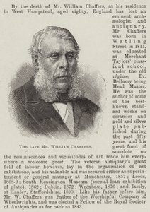 Edesmennyt herra William Chaffers (kaiverrus) tekijältä English School