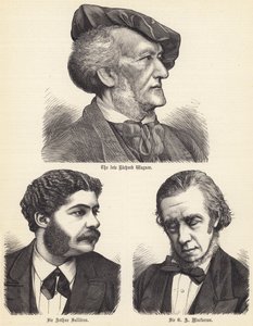 Edesmennyt Richard Wagner, Sir Arthur Sullivan, Sir G A Macfarren (kaiverrus) tekijältä English School