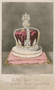 Uusi keisarillinen kruunu, jota Hänen Majesteettinsa George IV käyttää kruunajaisissaan tekijältä English School