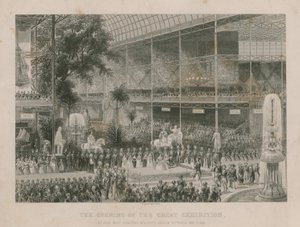 Hänen armollisimman majesteettinsa, kuningatar Victorian suuren näyttelyn avajaiset 1. toukokuuta 1851 tekijältä English School