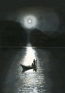 Aurinko juhannusyönä Lapissa