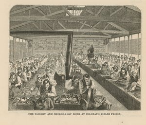 Räätälien ja suutarien huone Coldbath Fields Prisonissa tekijältä English School