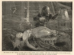 Brunigin hylky Neljän kantonin järvellä (kaiverrus). tekijältä English School