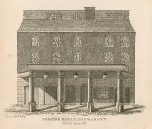 Theatre Royal, Haymarket, Lontoo, purettiin vuonna 1821 tekijältä English School
