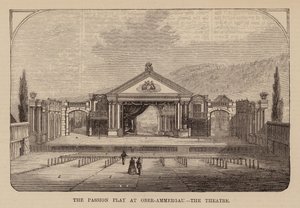 Oberammergaun passio-näytelmän teatteri, Baijeri (kaiverrus) (kaiverrus) tekijältä English School