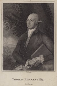 Thomas Pennant, walesilainen luonnontieteilijä ja topografi (kaiverrus) tekijältä English School