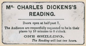 Lippu Charles Dickensin luentoihin tekijältä English School