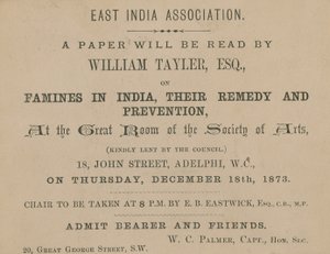 Lippu William Taylerin East India Associationin luennolle tekijältä English School