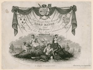Pääsylippu Lord Mayors Entertainment -tapahtumaan 10. marraskuuta 1828 tekijältä English School
