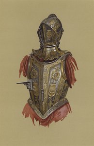 Henry Prince of Walesin kallistettava panssari (chromolitho) tekijältä English School