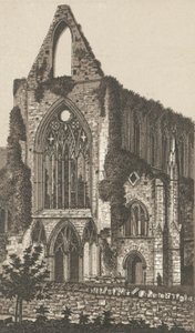 Tintern Abbey, länsirintama (litho) tekijältä English School