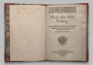 Much Ado About Nothing -teoksen nimiölehti tekijältä English School