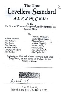 The True Lellers Standardin nimisivu, julkaistu 26. huhtikuuta 1649 tekijältä English School