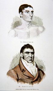 Tom Belcher ja Gregson, vuonna 1813 julkaistusta vedoksesta (värilitho) tekijältä English School