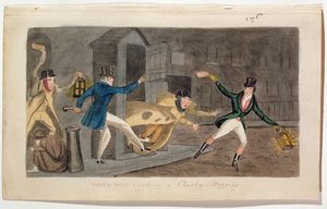 Tom ja Bob nappaavat Charley-torkkua, 1821 (akvatinta) tekijältä English School