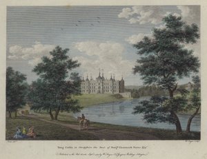 Tongin linna, Shropshire, Benjamin Channock Paynen kotipaikka (värillinen kaiverrus) tekijältä English School