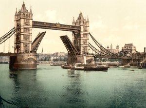 Tower Bridge, Lontoo (käsin värjätty valokuva) tekijältä English School