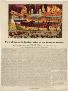 Tower of London Fire, 1841 tekijältä English School