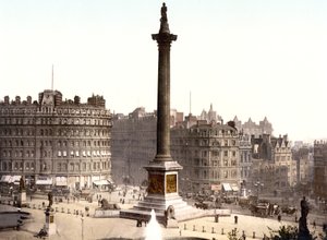 Trafalgar Square, Lontoo (käsin värjätty valokuva) tekijältä English School