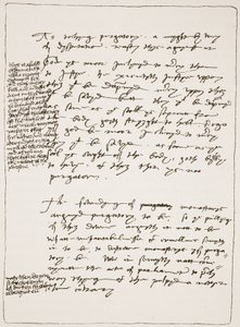 Latimerin omalla käsialalla kirjoittama tutkielma, joka kiistää Transsubstantiaatio-opin, reunahuomautuksilla Henry VIII:n kirjoituksesta, Englannin kirkosta: H.D.M.:n kansan historia. Sp