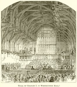 Charles I:n oikeudenkäynti Westminster Hallissa tekijältä English School
