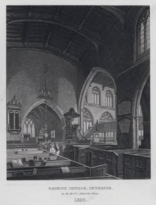Trinity Church, sisätilat, pastori C Simeonin aikana tekijältä English School