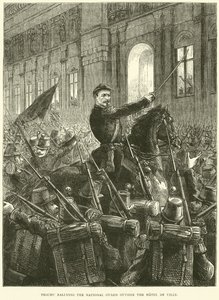 Trochu kokoamassa kansalliskaartia Hotel de Villen eteen, lokakuu 1870 tekijältä English School