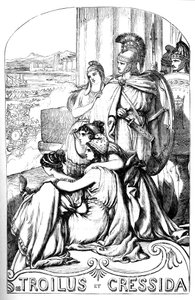 Troilus et Cressida - (Troilus ja Cressida) - Kuvitus "" William Shakespearen valmiit teokset""" 1866 - Tämän painoksen kuvitukset ja yleinen muoto on lainattu Cassellin kuvitetusta Shakespearesta, joka julkaistiin Lontoossa tekijältä English School
